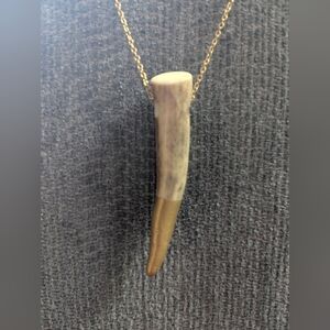 Gold Dipped Antler Necklace
